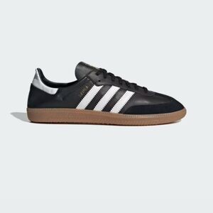 Adidas Men's Samba Decon Leather Sneakers in Black & Gum Size 11.5